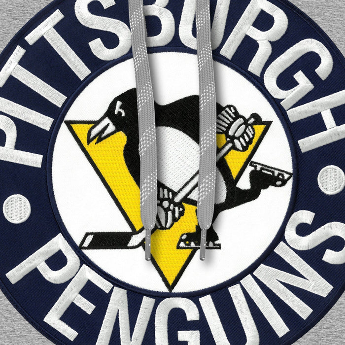 Pittsburgh Penguins NHL Bulletin Men's Athletic Grey Express Twill Logo Hoodie