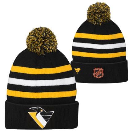 Pittsburgh Penguins NHL Fanatics Branded Youth Black Special Edition 2.0 Beanie Cuff Pom Knit Hat