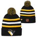 Pittsburgh Penguins NHL Fanatics Branded Youth Black Special Edition 2.0 Beanie Cuff Pom Knit Hat
