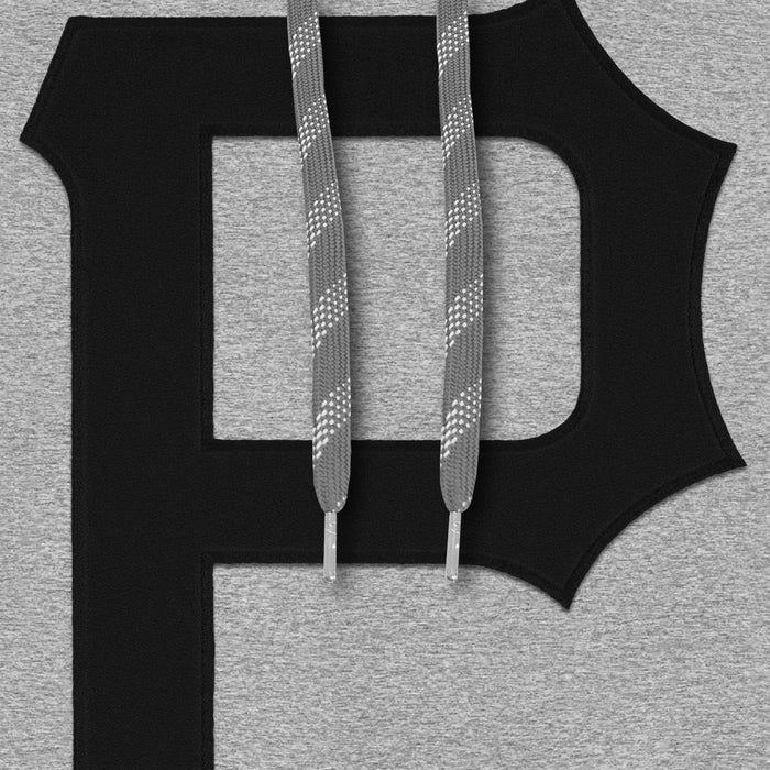 Pittsburgh Pirates MLB Bulletin Men's Athletic Grey Express Twill Logo Hoodie
