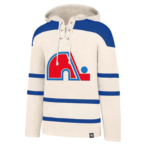 Quebec Nordiques NHL 47 Brand Men's Cream Heavyweight Lacer Hoodie