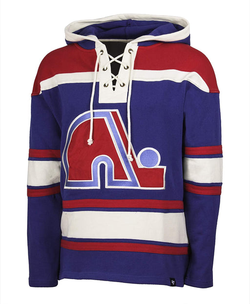 Quebec Nordiques NHL 47 Brand Men's Royal Blue Heavyweight Lacer Hoodie
