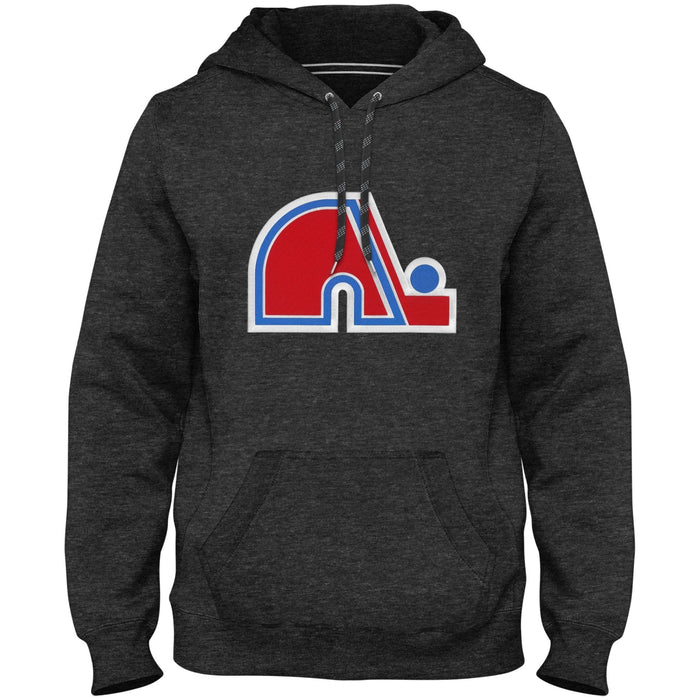 Quebec Nordiques NHL Bulletin Men's Charcoal Express Twill Logo Hoodie