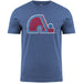 Quebec Nordiques NHL Bulletin Men's Light Blue Distressed Logo Heathered T-Shirt