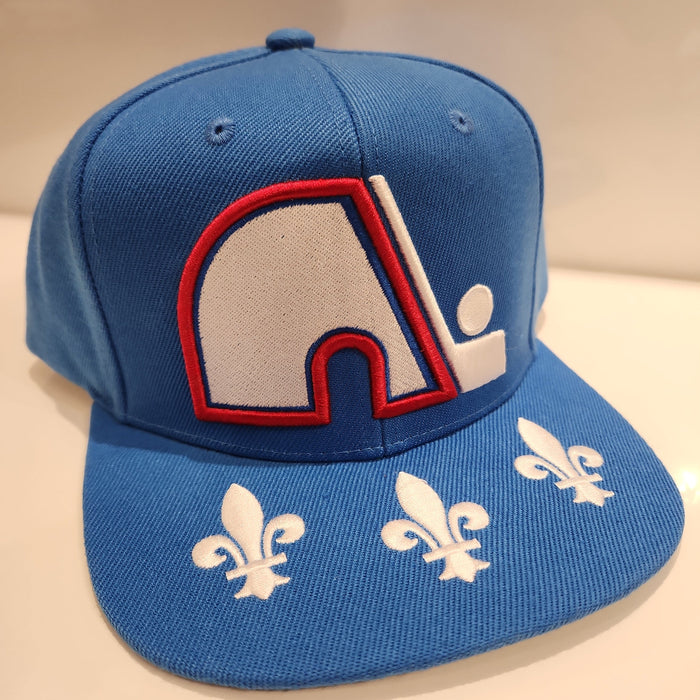 Quebec Nordiques NHL Mitchell & Ness Men's Light Blue Vintage Hat Trick Snapback