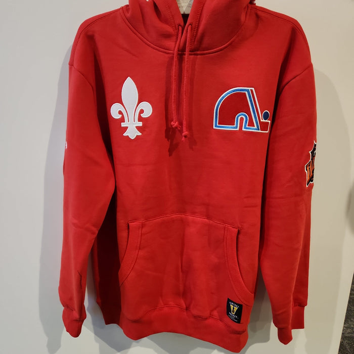 Quebec Nordiques NHL Mitchell & Ness Men's Red Vintage City Collection Fleece Hoodie