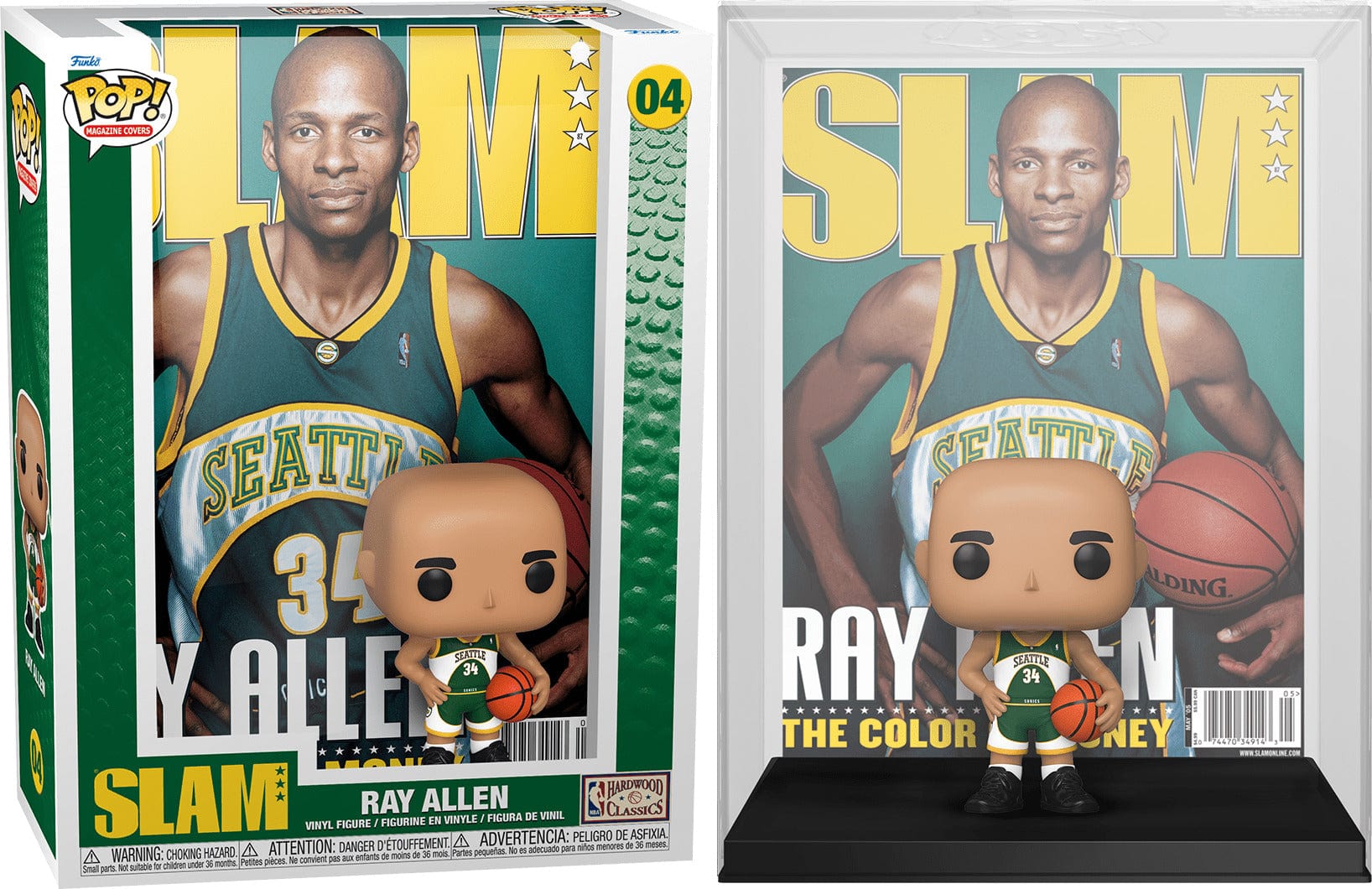 Ray Allen Seattle Supersonics NBA Funko Slam Cover POP Vinyl Figure