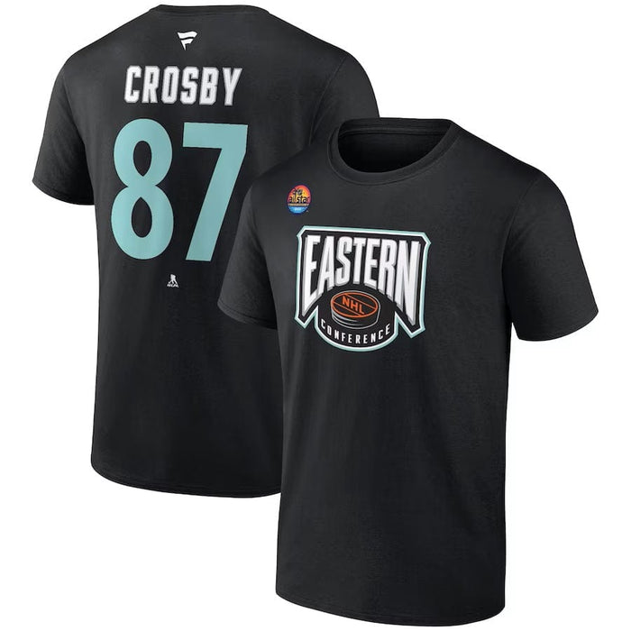 Sidney Crosby Pittsburgh Penguins NHL Fanatics Branded Men's Black 2023 NHL All Star Game Authentic T-Shirt