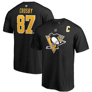 Sidney Crosby Pittsburgh Penguins NHL Fanatics Branded Men's Black Authentic T-Shirt