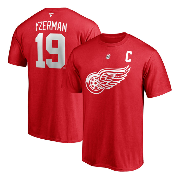 Steve Yzerman Detroit Red Wings NHL Fanatics Branded Men's Red Alumni Authentic T-Shirt