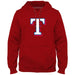Texas Rangers MLB Bulletin Men's Red Express Twill Logo Hoodie