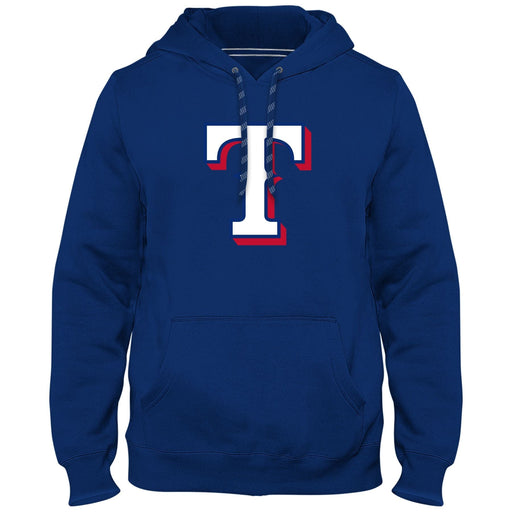 Texas Rangers MLB Bulletin Men's Royal Blue Express Twill Logo Hoodie