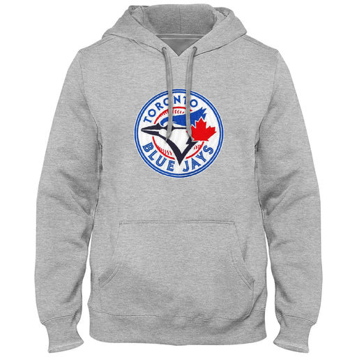 Toronto Blue Jays MLB Bulletin Men's Athletic Grey Express Twill Logo Hoodie