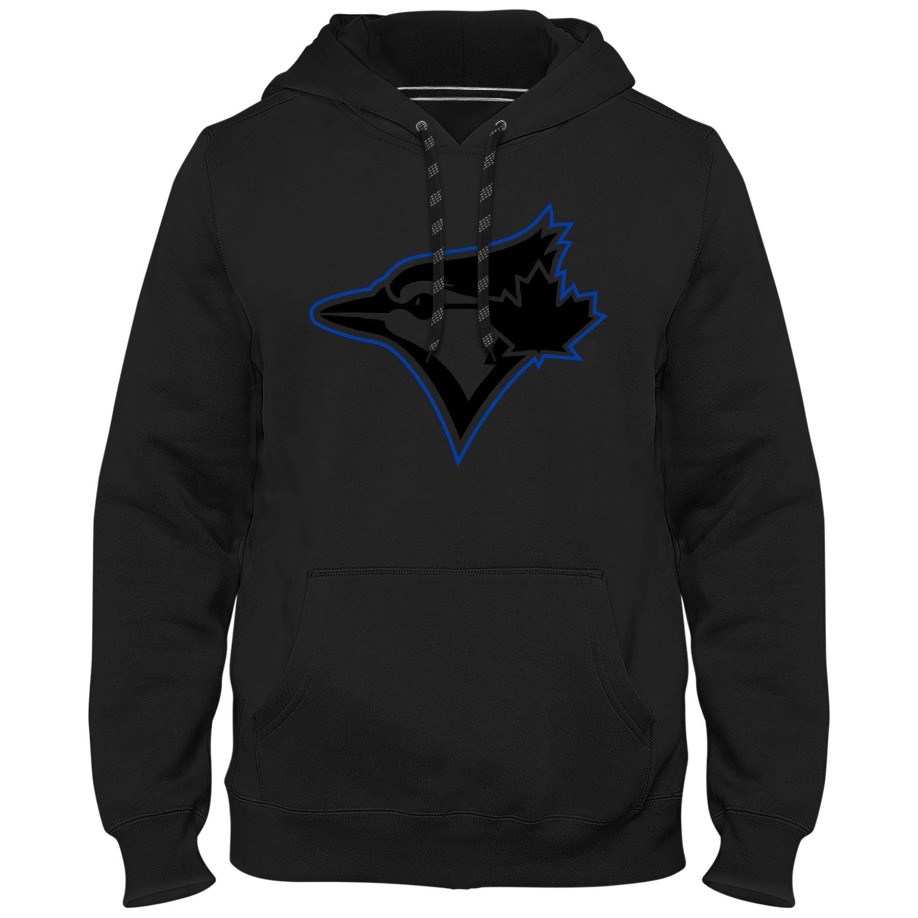 Toronto Blue Jays MLB Bulletin Men's Black Express Twill Black on Black Birdhead Logo Hoodie