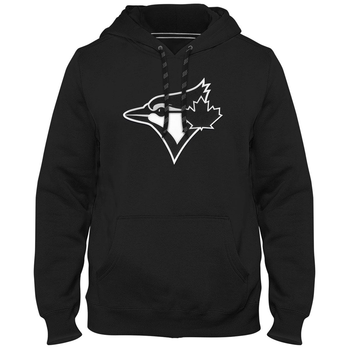 Toronto Blue Jays MLB Bulletin Men's Black Shadow Express Twill Birdhead Logo Hoodie