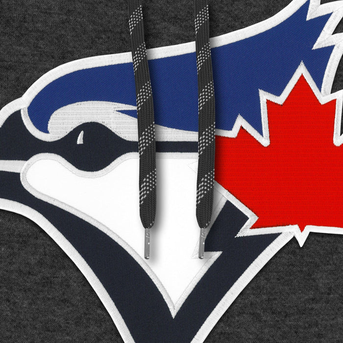 Toronto Blue Jays MLB Bulletin Men's Charcoal Express Twill Birdhead Logo Hoodie