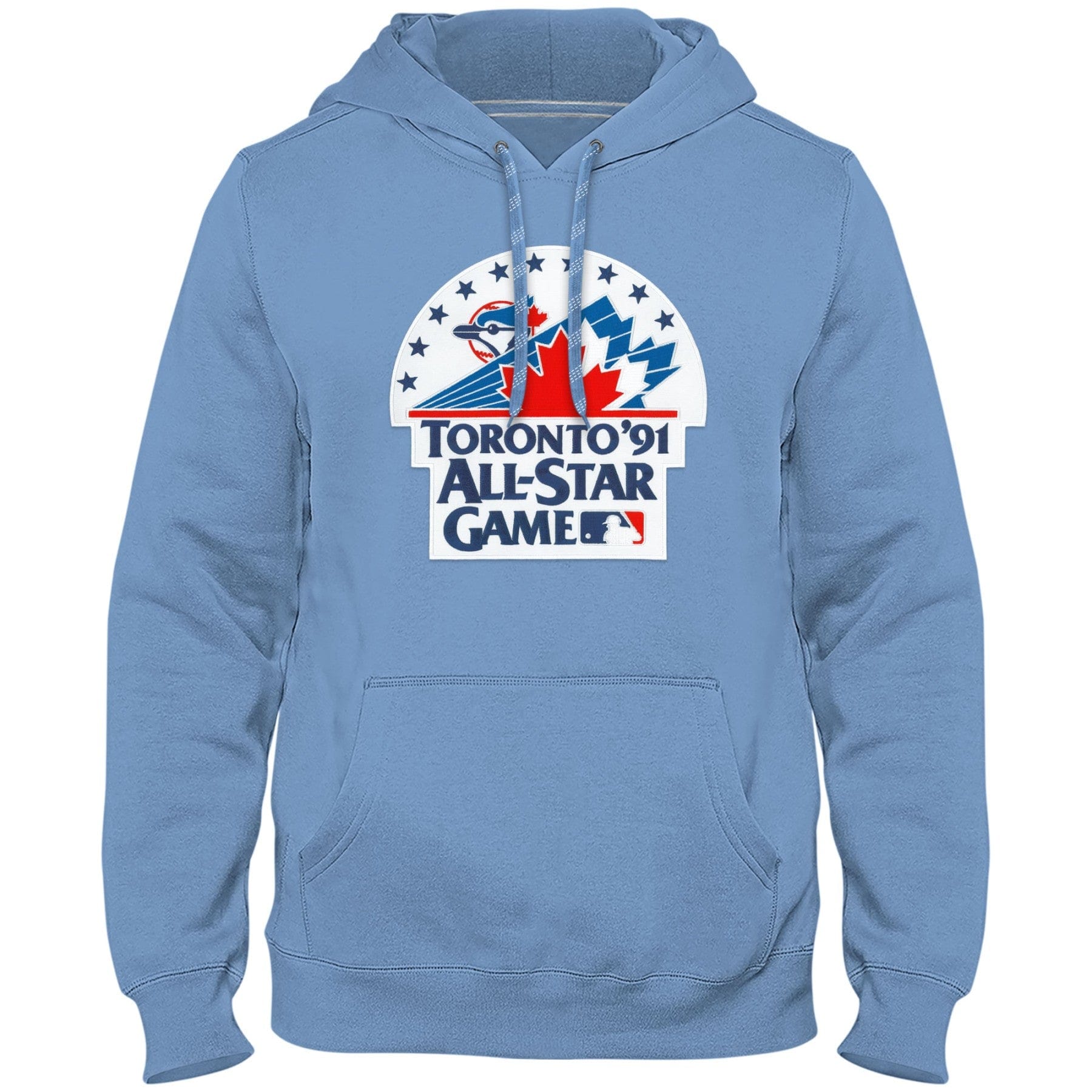 Toronto Blue Jays MLB Bulletin Men's Light Blue 1991 All Star Game Express Twill Logo Hoodie