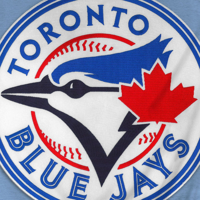 Toronto Blue Jays MLB Express Twill Logo Hoodie - Light Blue by Bulletin - Cotton/Polyester Blend - Size Medium - SportBuff