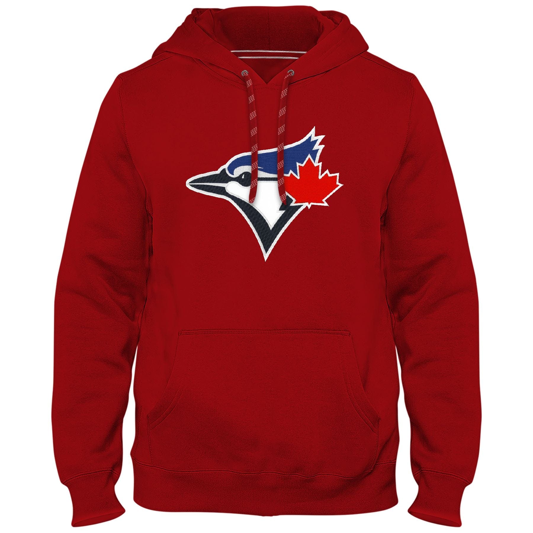 Toronto Blue Jays MLB Bulletin Men's Red Express Twill Birdhead Logo Hoodie