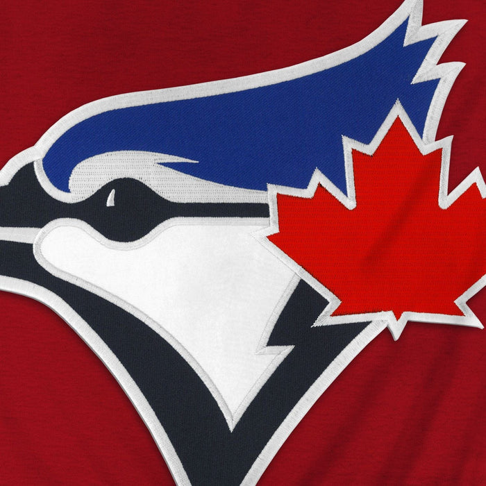 Toronto Blue Jays MLB Bulletin Men's Red Express Twill Birdhead Logo Hoodie