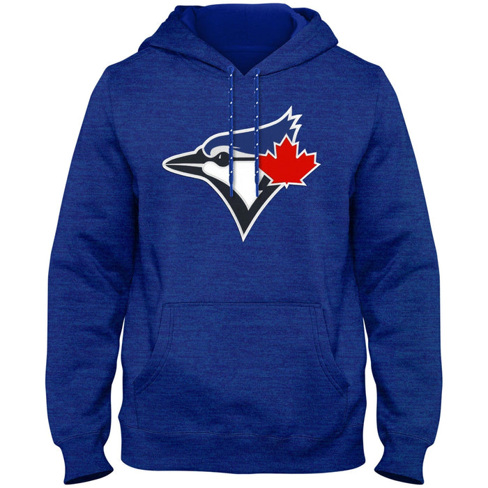 Toronto Blue Jays MLB Bulletin Men's Royal Blue Melange Express Twill Birdhead Logo Hoodie
