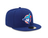 Toronto Blue Jays MLB New Era Men's Royal Blue 59Fifty Cooperstown Fitted Hat