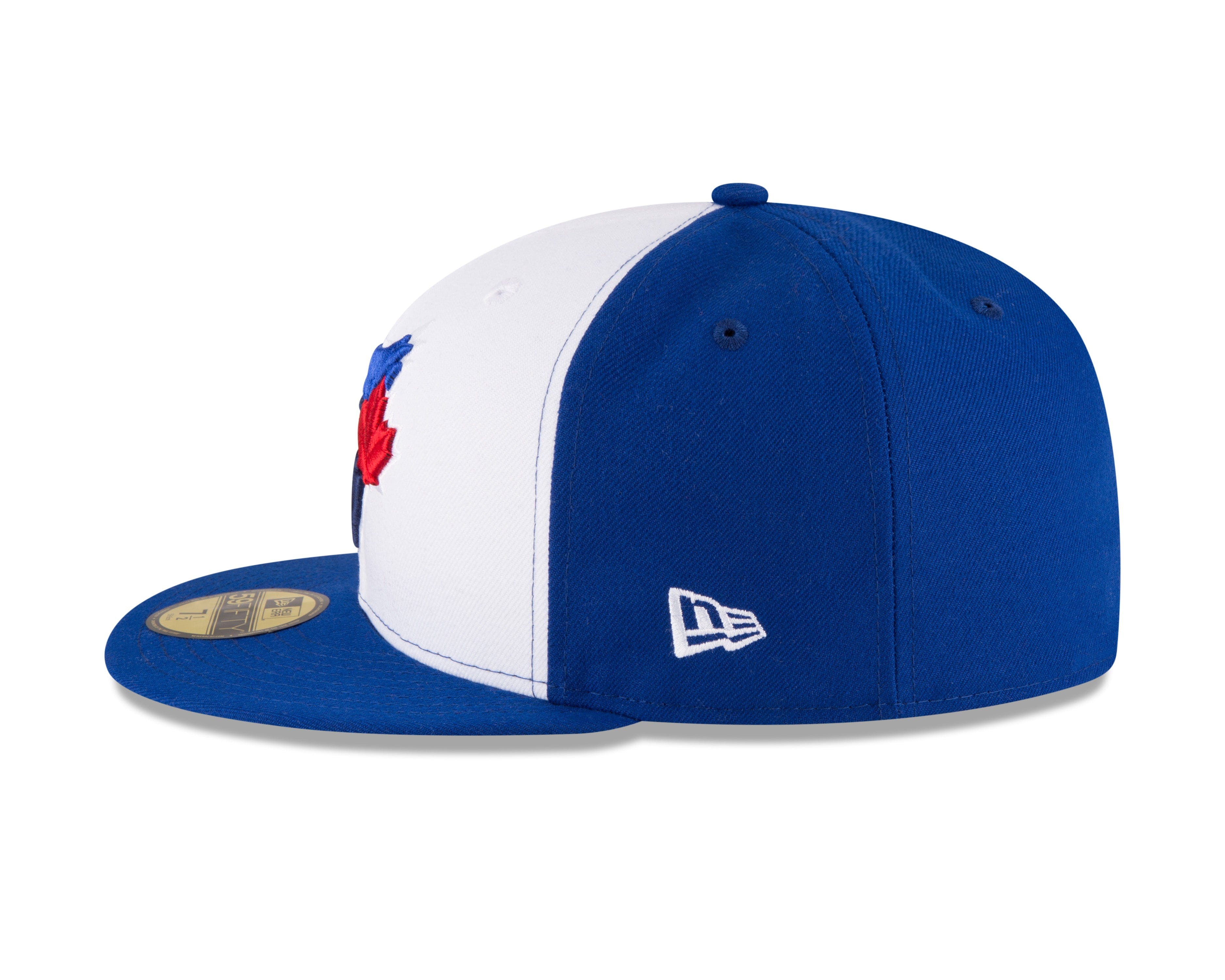 Toronto Blue Jays MLB New Era Men's White/Royal Blue 59Fifty Authentic Collection Fitted Hat