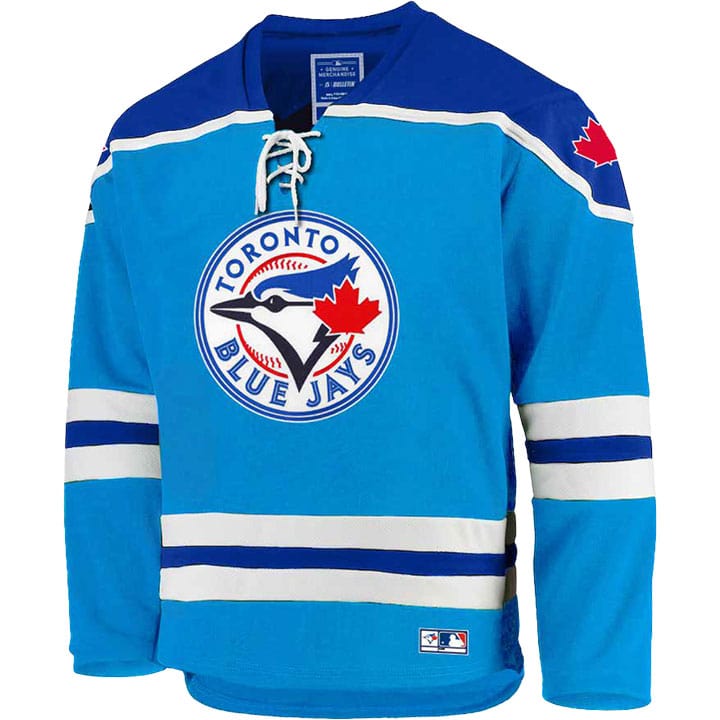 Toronto Bue Jays MLB Bulletin Men's Light Blue Cooperstown Crested Jersey