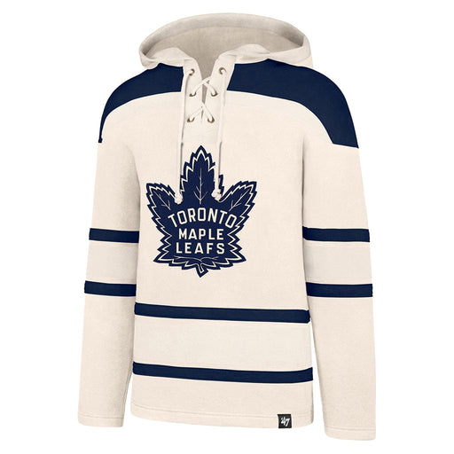 Toronto Maple Leafs NHL 47 Brand Men's Cream 1939 Vintage Heavyweight Lacer Hoodie