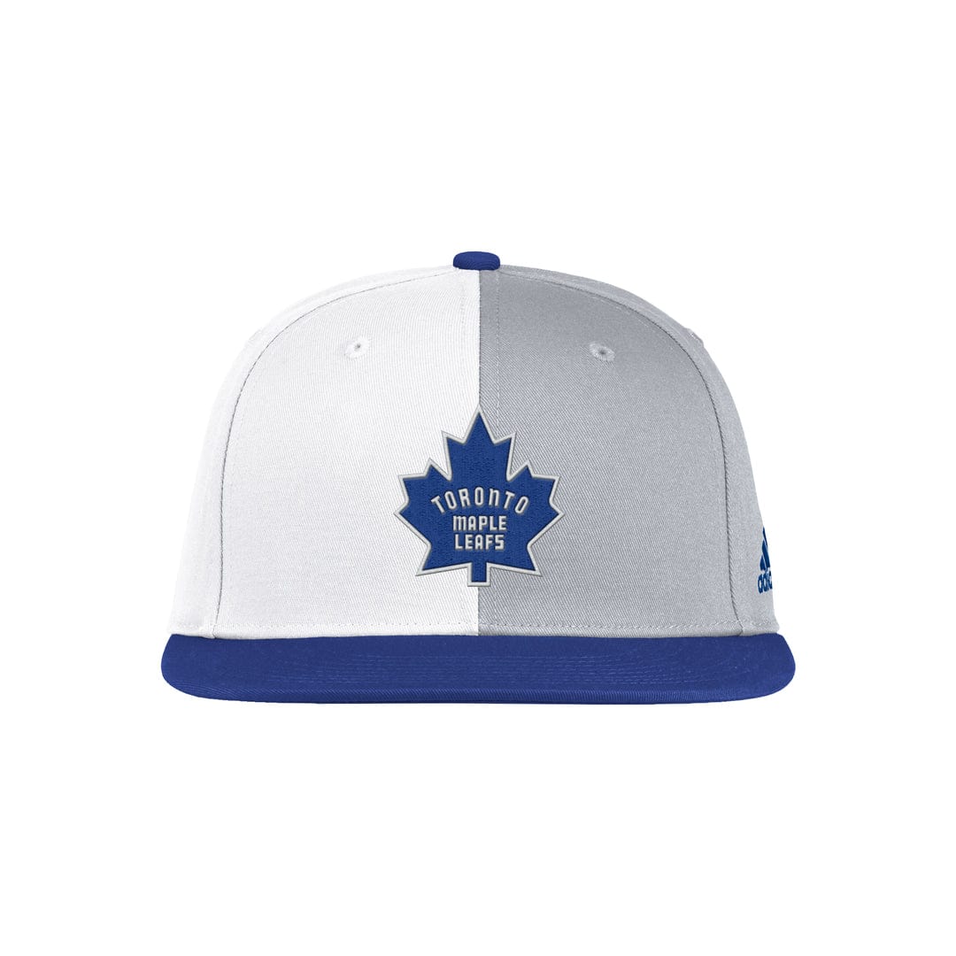 Toronto Maple Leafs NHL Adidas Men's White/Grey Reverse Retro Flat Brim Snapback