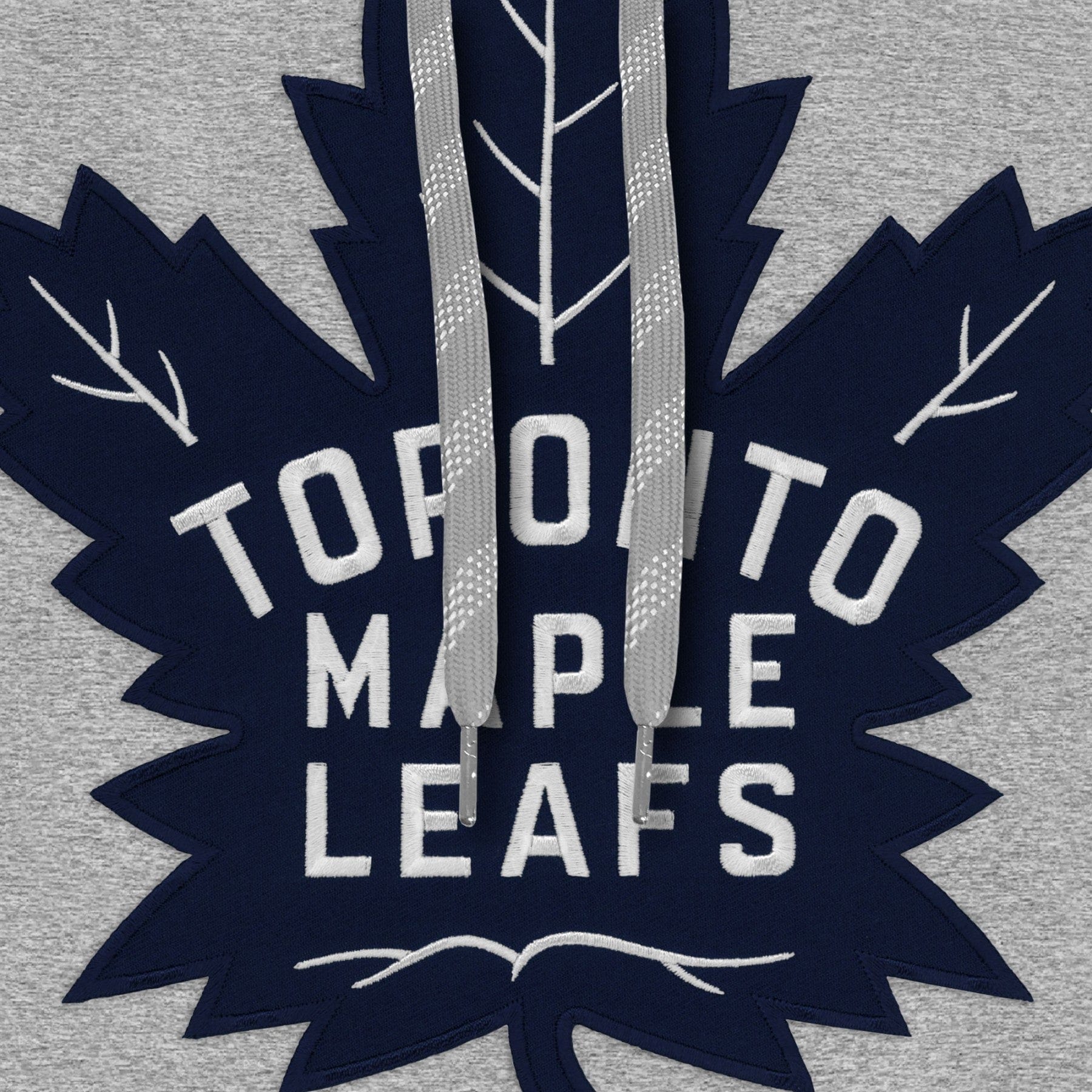 Toronto Maple Leafs NHL Bulletin Men's Athletic Grey Express Twill Blue Logo Hoodie