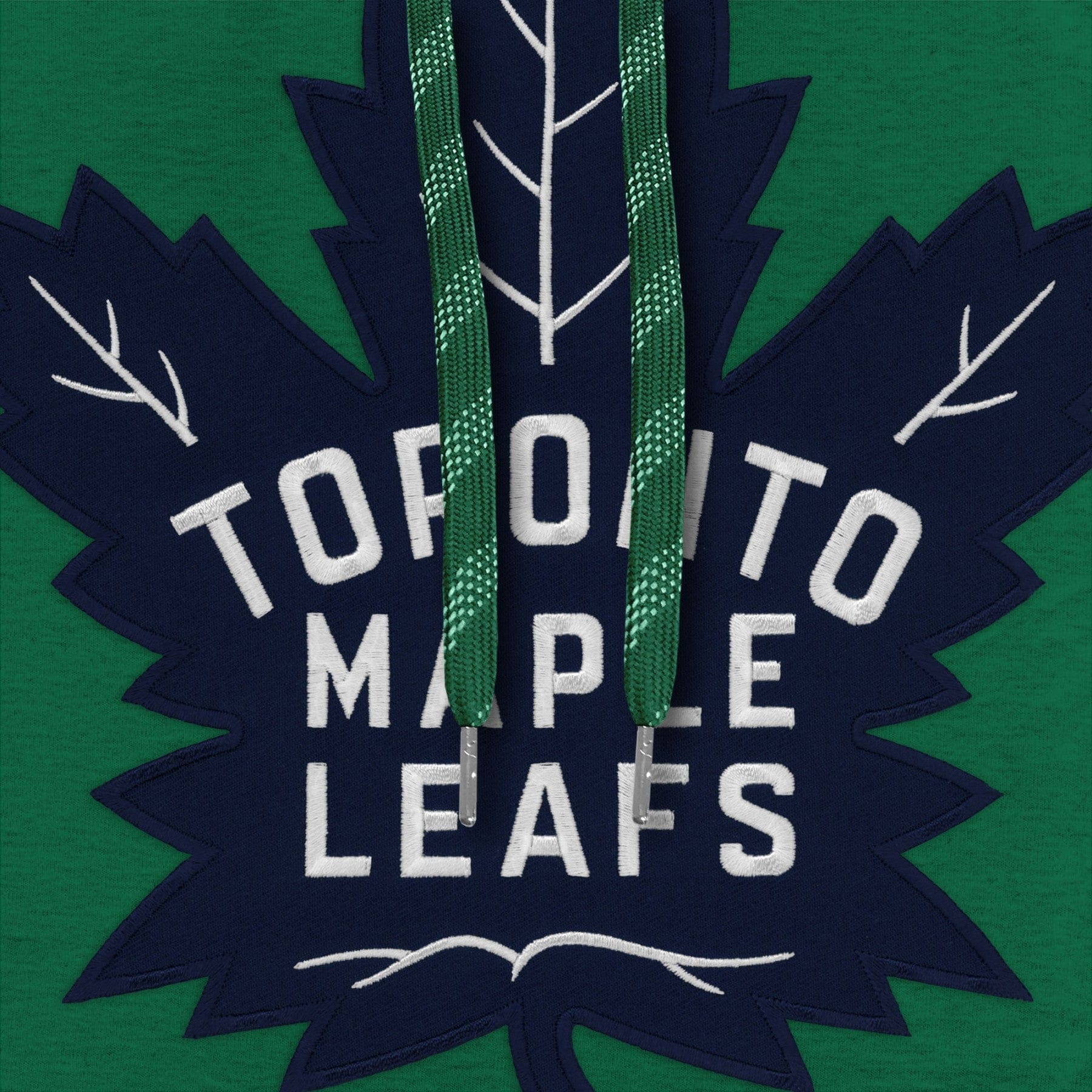 Toronto Maple Leafs NHL Bulletin Men's Green Express Twill Blue Logo Hoodie