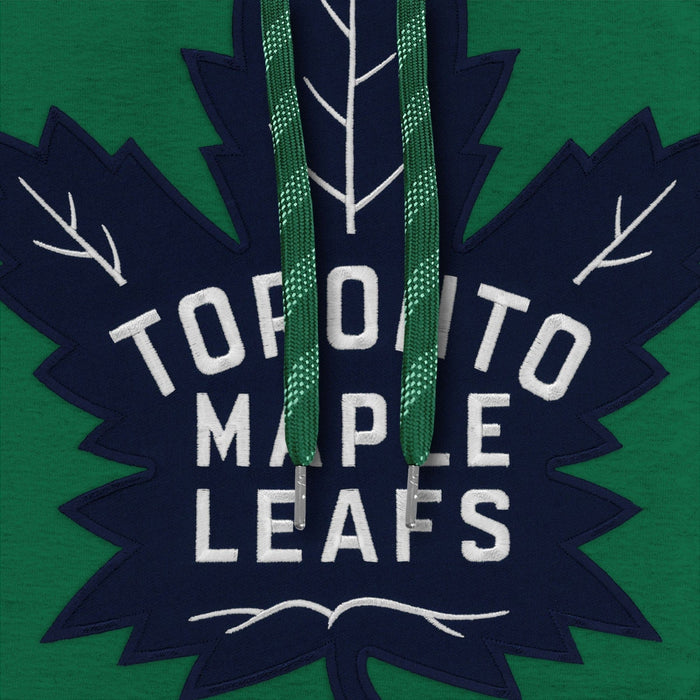 Toronto Maple Leafs NHL Bulletin Men's Green Express Twill Blue Logo Hoodie