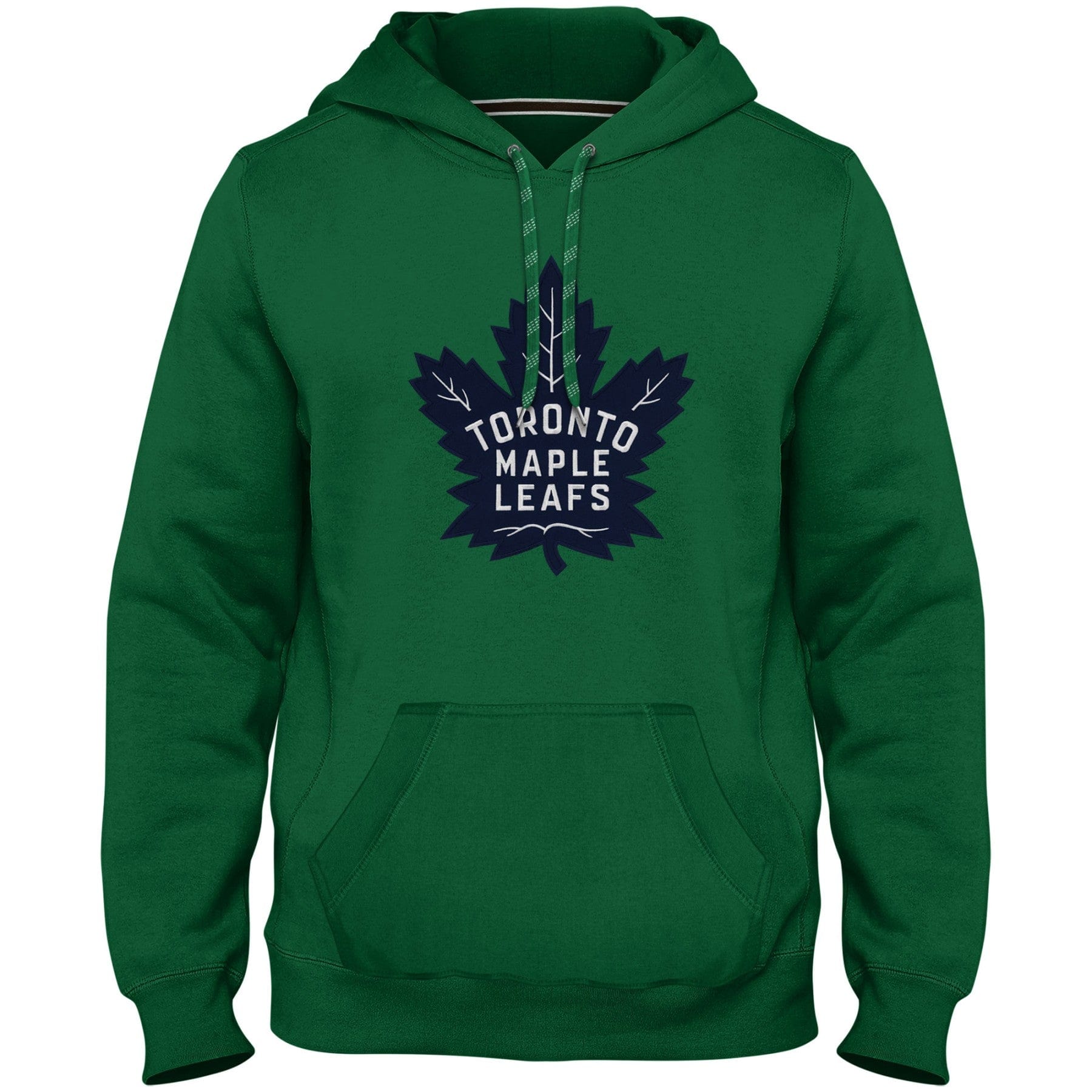 Toronto Maple Leafs NHL Bulletin Men's Green Express Twill Blue Logo Hoodie