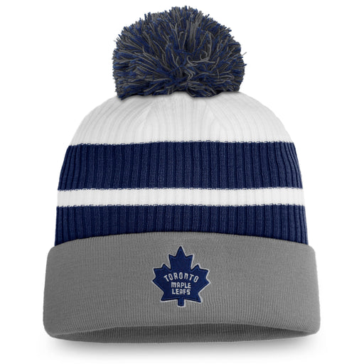 Toronto Maple Leafs NHL Fanatics Branded Men's Grey Special Edition Cuff Pom Knit Hat