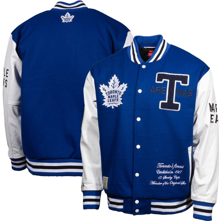 Toronto Maple Leafs NHL Mitchell & Ness Men’s Blue/White Varsity Jacket