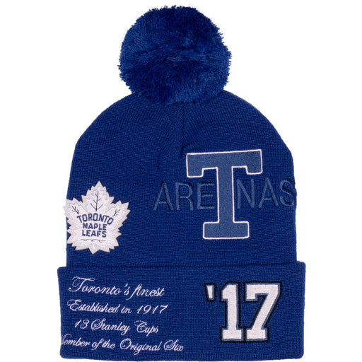 Toronto Maple Leafs NHL Mitchell & Ness Men's Royal Blue Graduation Cuff Pom Hat