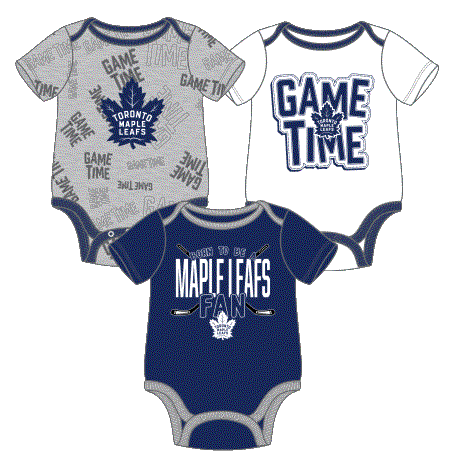 Toronto Maple Leafs NHL Outerstuff Infant Game Time 3 Piece Creeper Se —