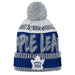 Toronto Maple Leafs NHL Outerstuff Kids Royal Blue/White Special Edition 2.0 Script Cuff Pom Knit Hat