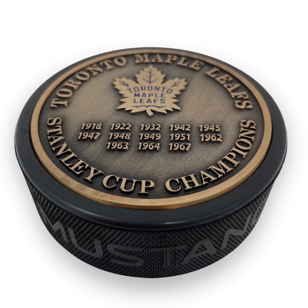 Toronto Maple Leafs NHL Stanley Cup Years Medallion Hockey Puck