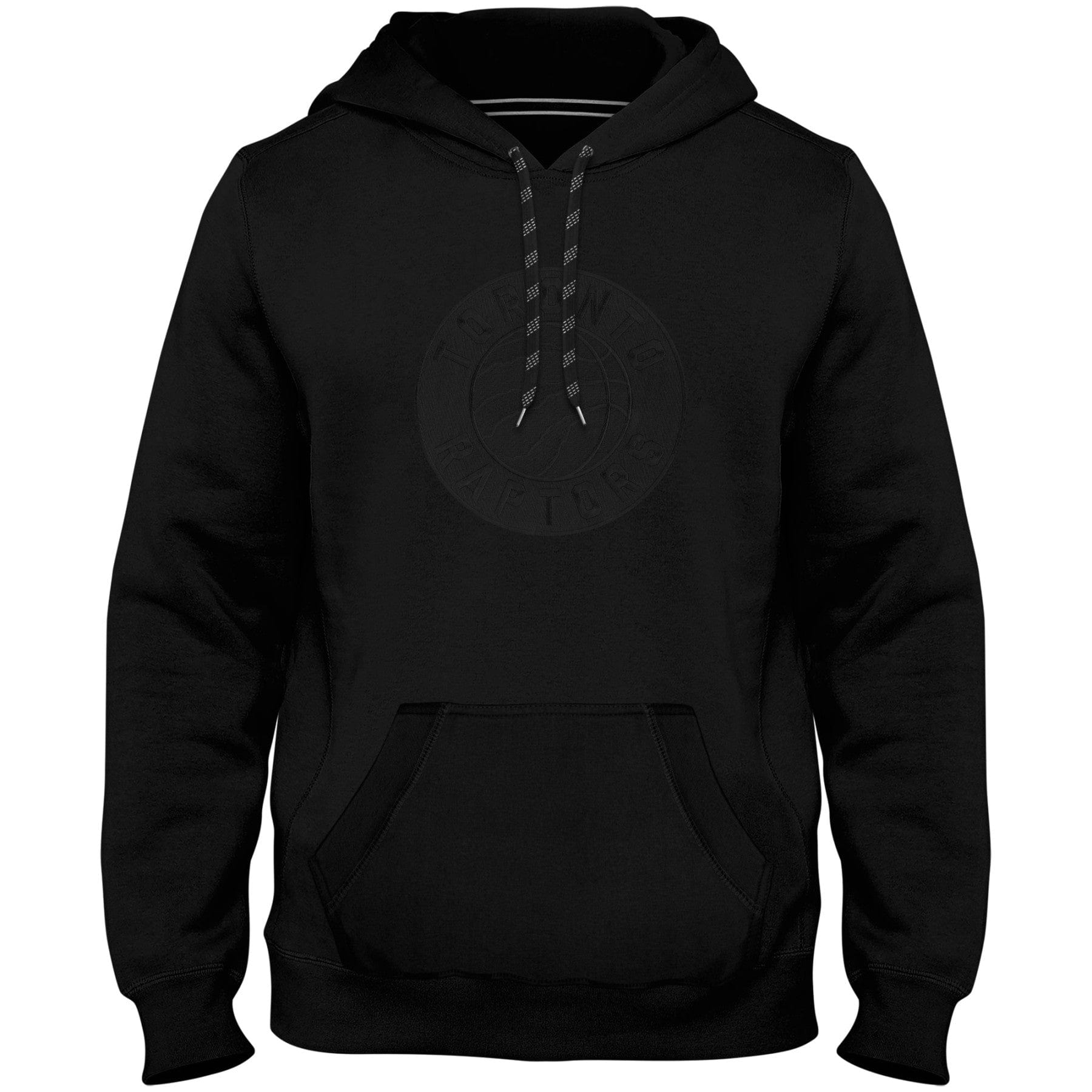 Toronto Raptors NBA Bulletin Men's Black Express Twill Black Tonal Logo Hoodie