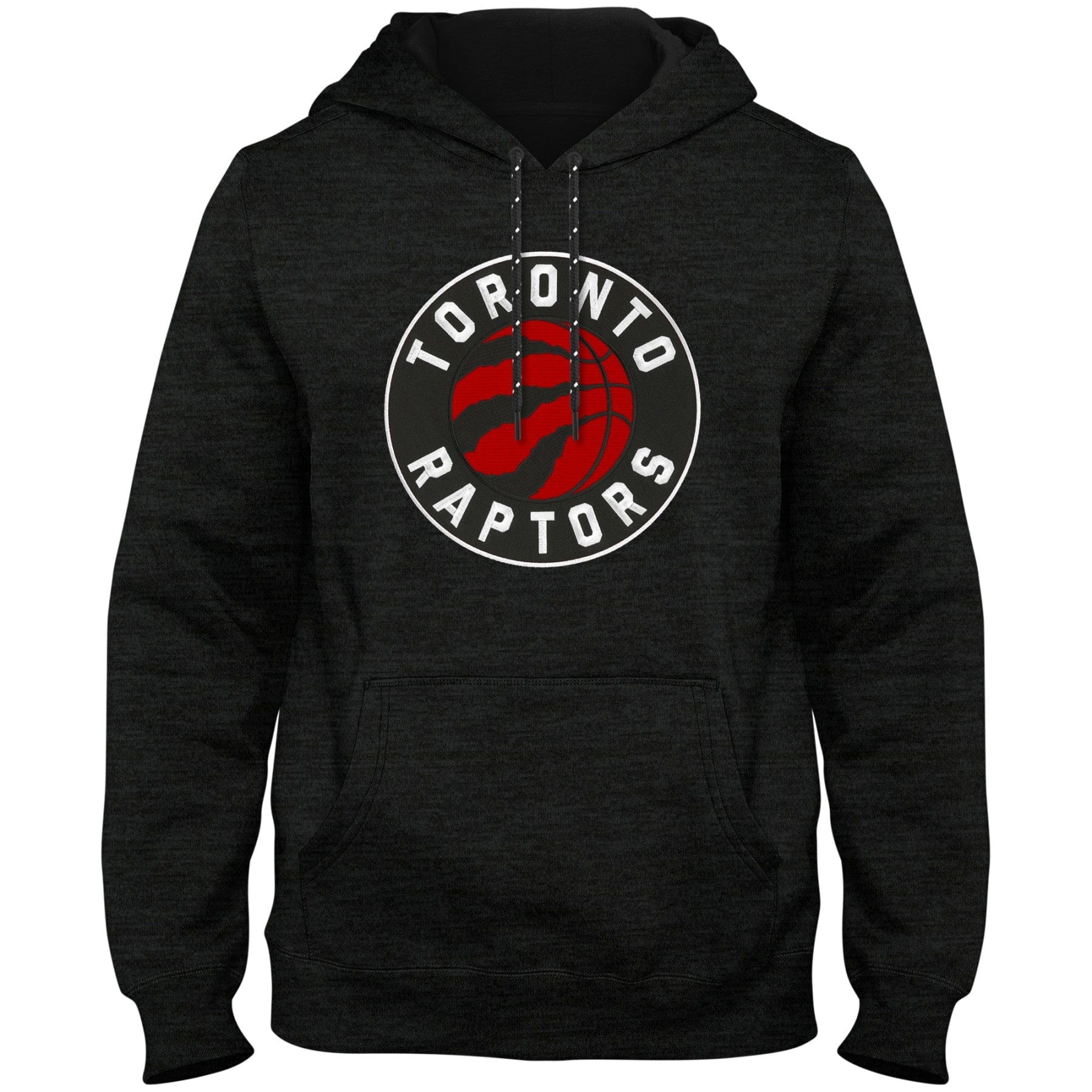 Toronto Raptors NBA Bulletin Men's Black Melange Express Twill Logo Hoodie