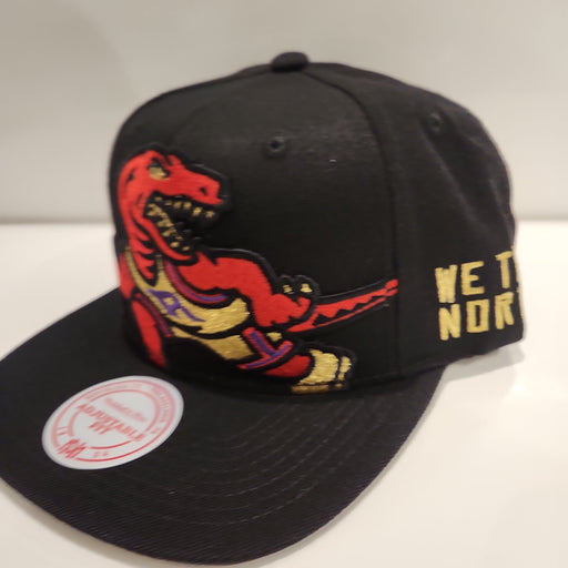 Toronto Raptors NBA Mitchell & Ness Men's Black XL Crop Dino Snapback