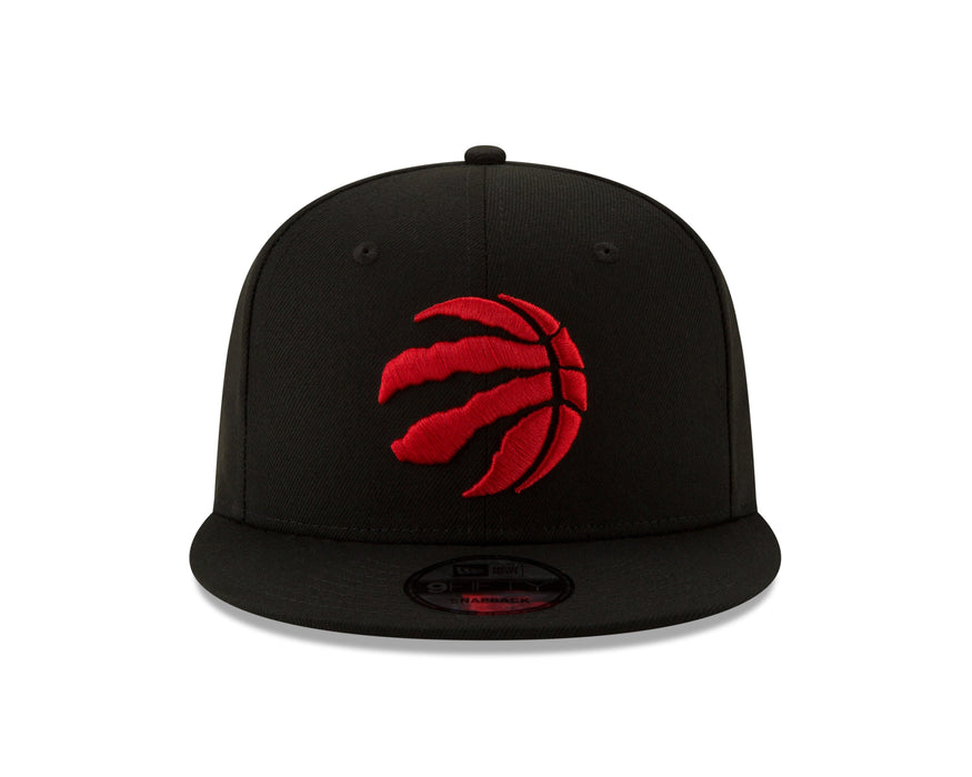 Toronto Raptors NBA New Era Men's Black 9Fifty Red Logo Champions Rectangle Patch Snapback
