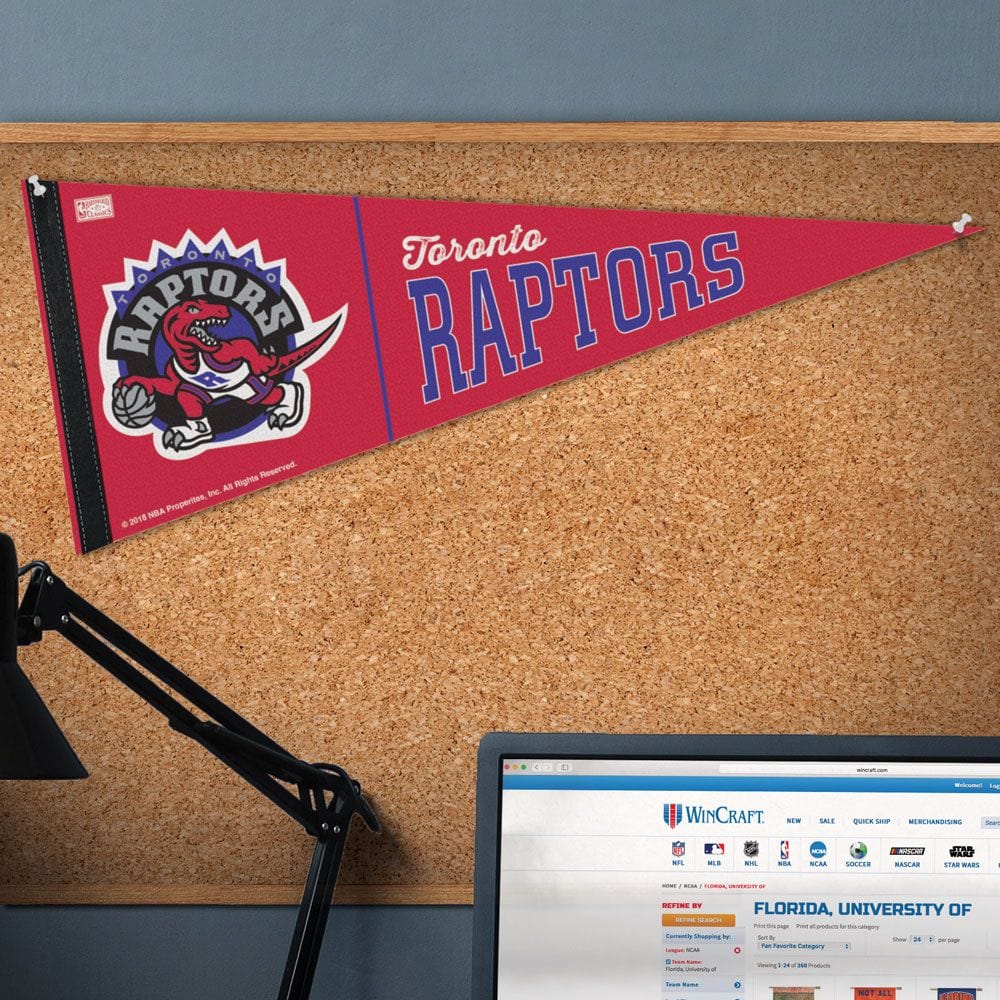 Toronto Raptors NBA WinCraft 12"x30" Hardwood Classic Premium Pennant