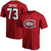 Tyler Toffoli Montreal Canadiens NHL Fanatics Branded Men's Red Authentic T-Shirt