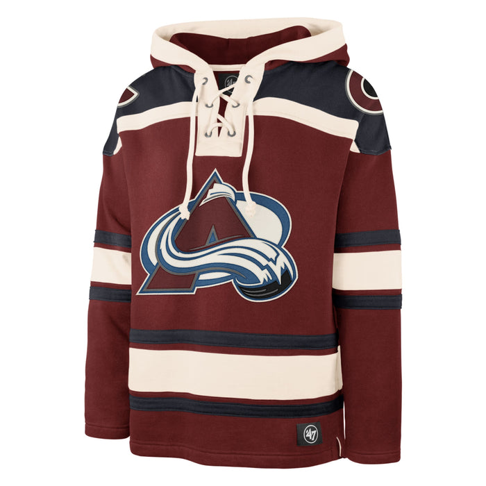 Colorado Avalanche NHL 47 Brand Men's Burgundy Heavyweight Lacer Hoodie