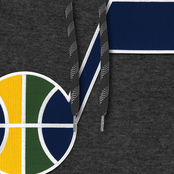 Utah Jazz NBA Bulletin Men's Charcoal Express Twill Logo Hoodie