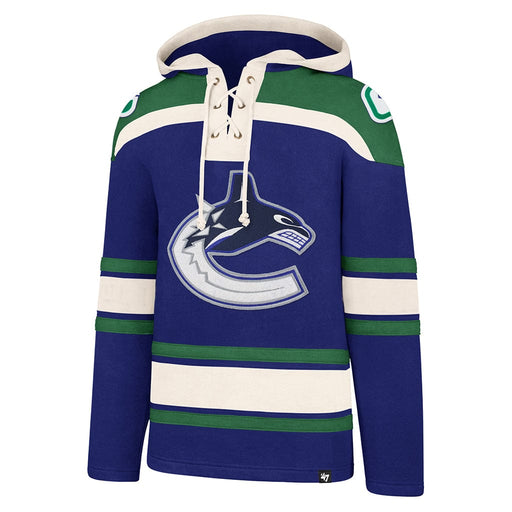 Vancouver Canucks NHL 47 Brand Men's Royal Blue Heavyweight Lacer Hoodie