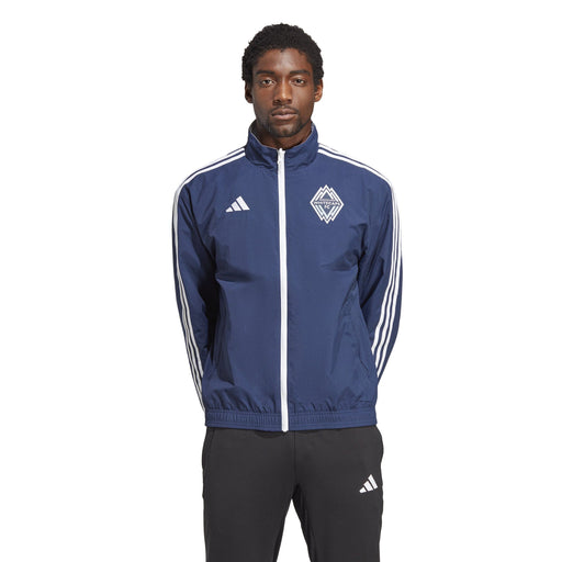 Vancouver Whitecaps FC MLS Adidas Men's Navy Anthem Reversible Jacket